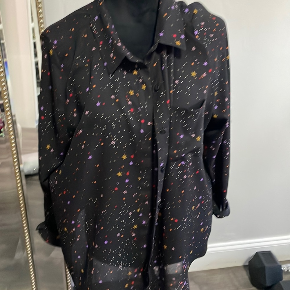 Black blouse with stars